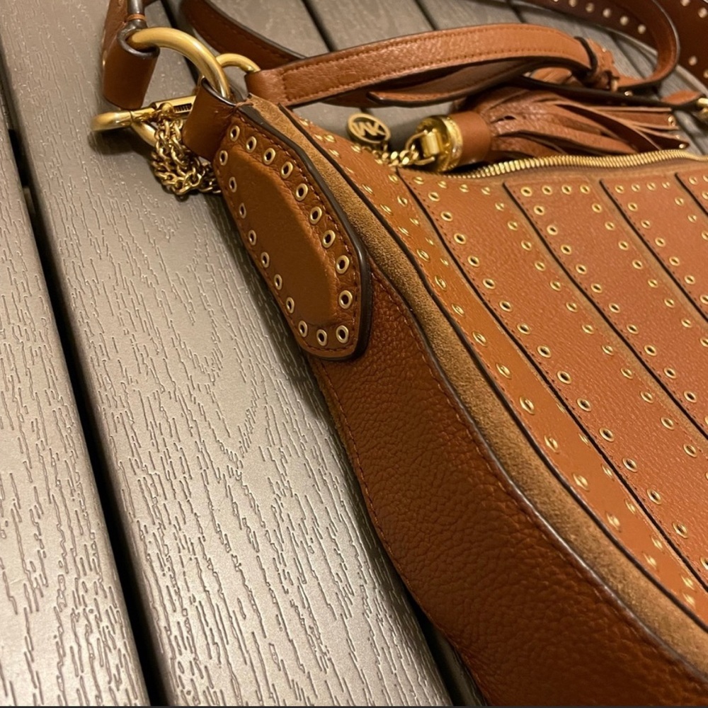 Michael Kors Women's  Guitar Strap Purse | Brooklyn Grommet | Tassel - Picture 9 of 16